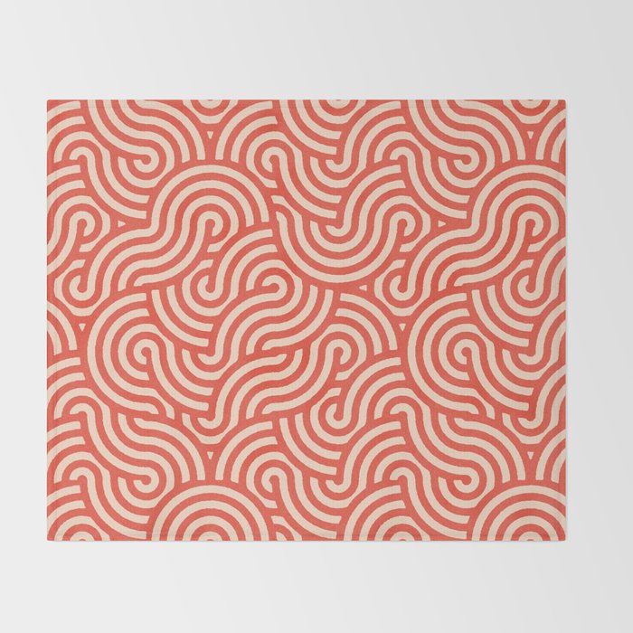 SWIRL Cayenne and Almond Throw Blanket Gallery Image 2