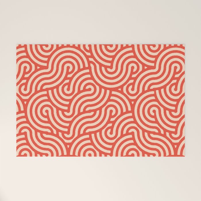 Swirl Cayenne And Almond Welcome Mat