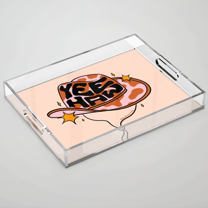 Yeehaw Cowboy Hat Acrylic Tray Gallery Image 1