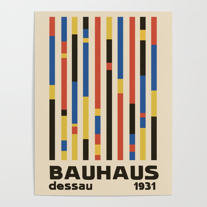 Bauhaus Dessau 1931 Modernist Minimal Homage Poster Gallery Image 4