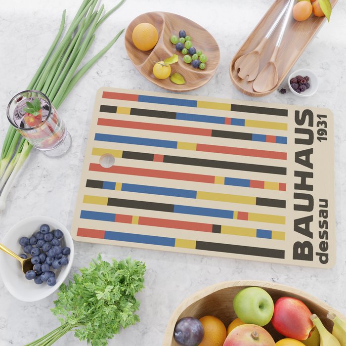 Bauhaus Dessau 1931 Modernist Minimal Homage Cutting Board Gallery Image 2