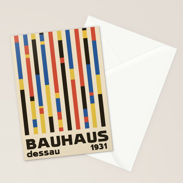 Bauhaus Dessau 1931 Modernist Minimal Homage Stationery Card Gallery Image 2