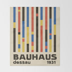 Bauhaus Dessau 1931 Modernist Minimal Homage Throw Blanket Gallery Image 2