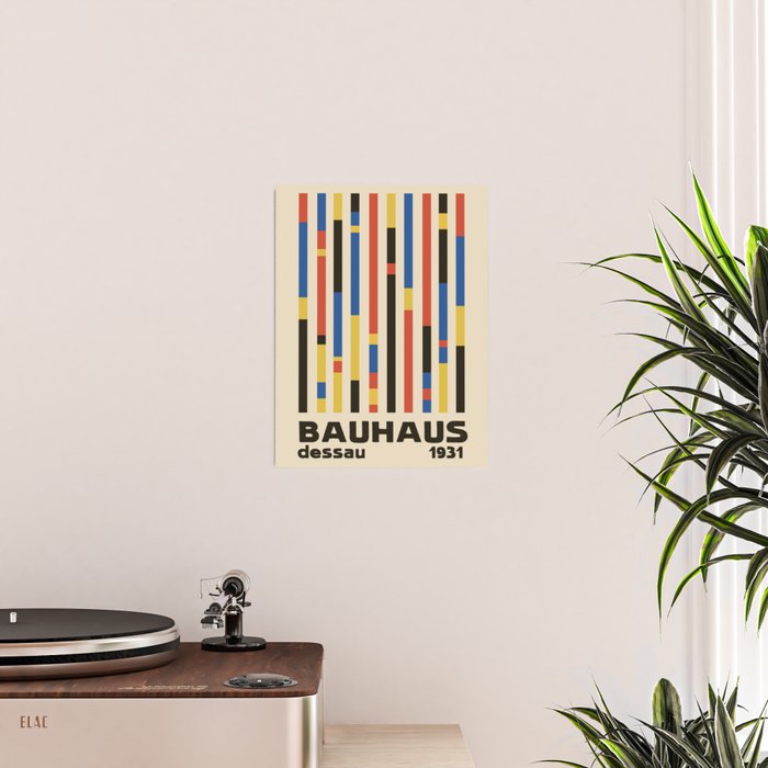 Bauhaus Dessau 1931 Modernist Minimal Homage Poster Gallery Image 2