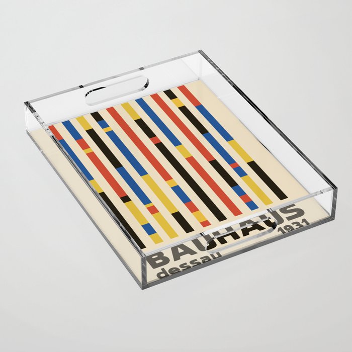 Bauhaus Dessau 1931 Modernist Minimal Homage Acrylic Tray Gallery Image 1