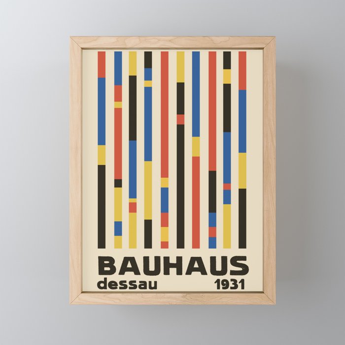 Bauhaus Dessau 1931 Modernist Minimal Homage Mini Art Print Gallery Image 1