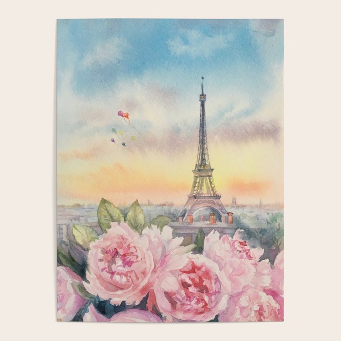 Parisian Peonies at Sunset Poster Gallery Image 4