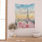 Parisian Peonies at Sunset Wall Tapestry Gallery Image 2