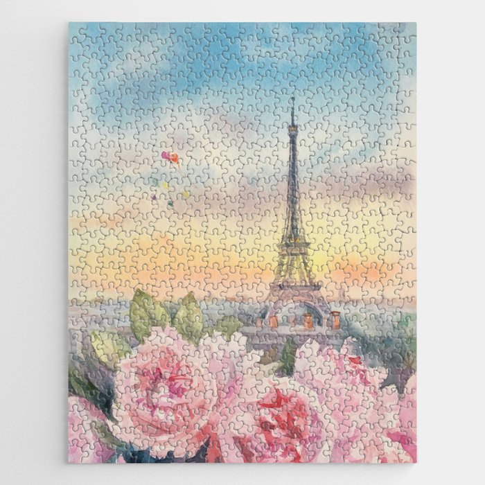 Parisian Peonies at Sunset Jigsaw Puzzle Gallery Image 1