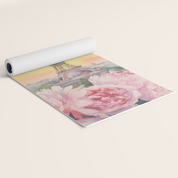 Parisian Peonies at Sunset Yoga Mat Gallery Image 2