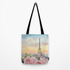 Parisian Peonies at Sunset Tote Bag Gallery Image 2