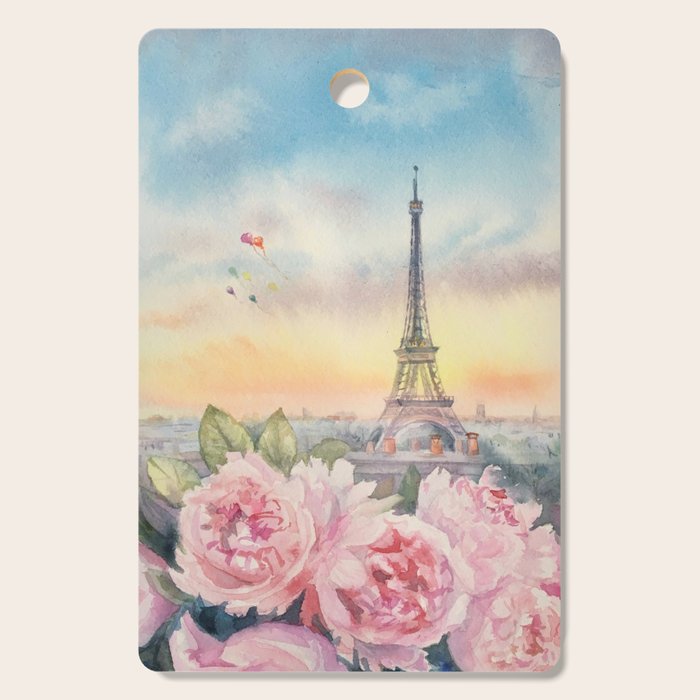 Parisian Peonies at Sunset Cutting Board Gallery Image 1