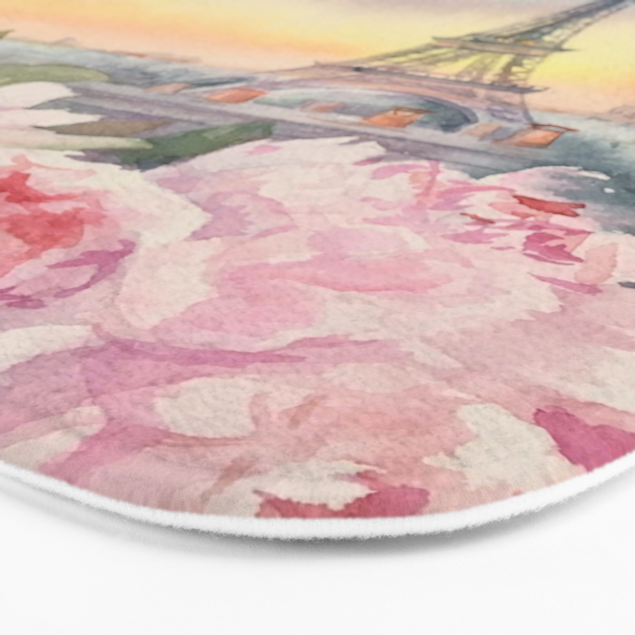 Parisian Peonies at Sunset Bath Mat Gallery Image 3