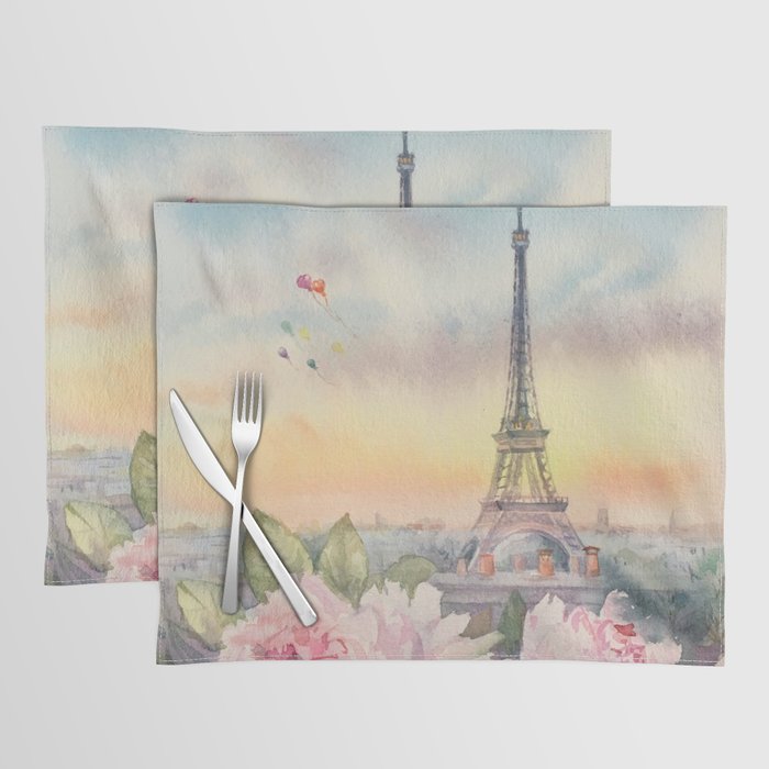 Parisian Peonies at Sunset Placemat Gallery Image 1