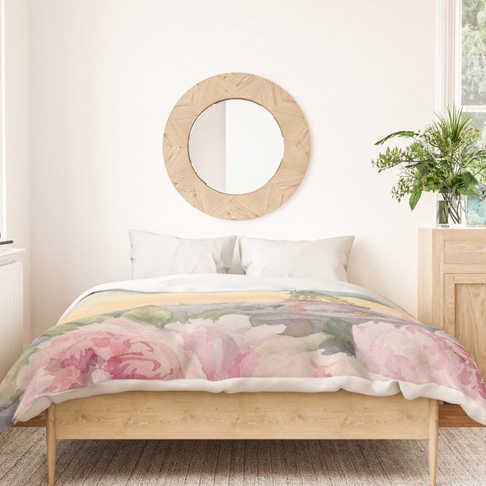 Parisian Peonies at Sunset Duvet Cover Gallery Image 3