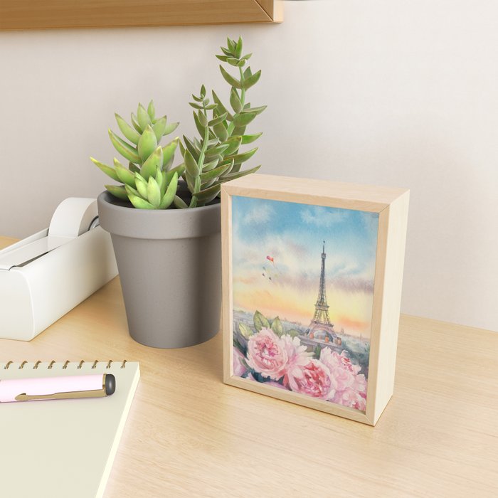 Parisian Peonies at Sunset Mini Art Print Gallery Image 2