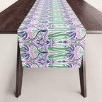 Art Nouveau Pattern 1 - Purple, Pink, Green Table Runner Gallery Image 1