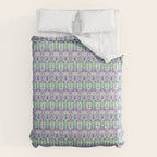 Art Nouveau Pattern 1 - Purple, Pink, Green Comforter Gallery Image 6