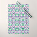 Art Nouveau Pattern 1 - Purple, Pink, Green Wrapping Paper Gallery Image 1