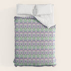 Art Nouveau Pattern 1 - Purple, Pink, Green Duvet Cover Gallery Image 6