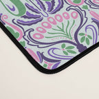 Art Nouveau Pattern 1 - Purple, Pink, Green Desk Mat Gallery Image 4