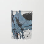 Black Diamond: A minimal, abstract mixed-media piece in black and blue by Alyssa Hamilton Art Wall Hanging Gallery Image 1