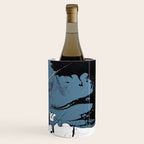 Black Diamond: A minimal, abstract mixed-media piece in black and blue by Alyssa Hamilton Art Wine Chiller Gallery Image 3