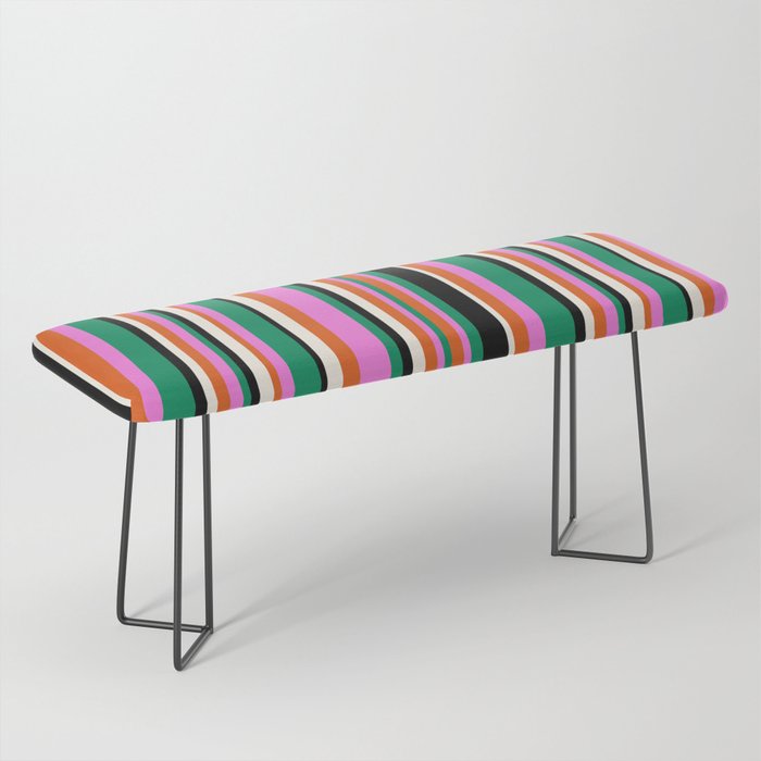 Classic Stripes XIV - Bold Retro Bench Gallery Image 1