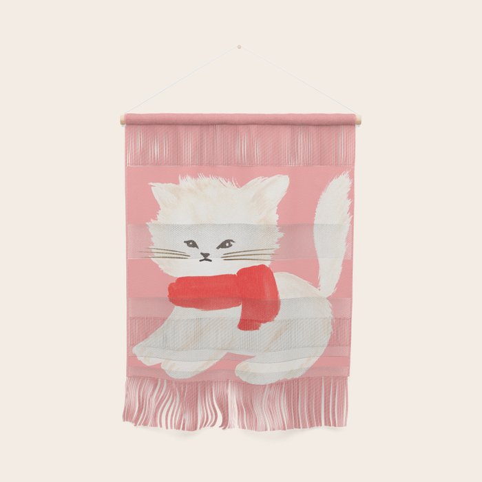 Fluffy Kitten - Pink Wall Hanging Gallery Image 1