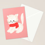 Fluffy Kitten - Pink Stationery Card Gallery Image 2