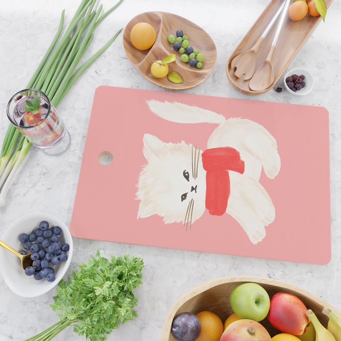 Fluffy Kitten - Pink Cutting Board Gallery Image 2