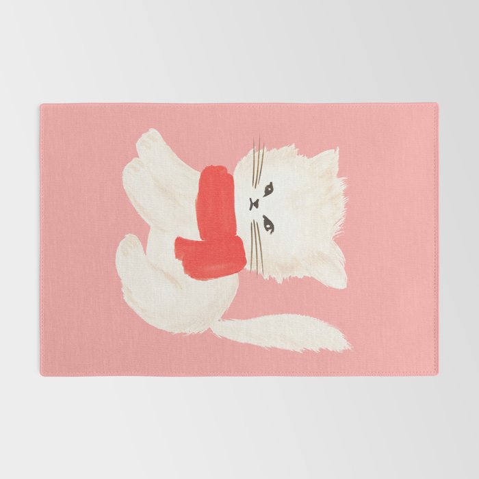 Fluffy Kitten - Pink Rug Gallery Image 2