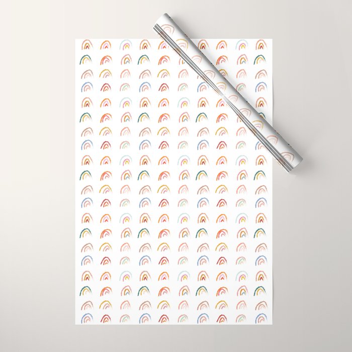 Pastel Rainbows Wrapping Paper Gallery Image 1