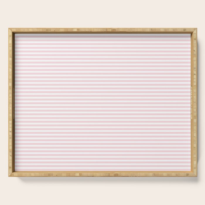 Baby Pink Stripe Serving Tray Gallery Image 1