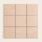Baby Pink Stripe Wood Wall Art Gallery Image 1
