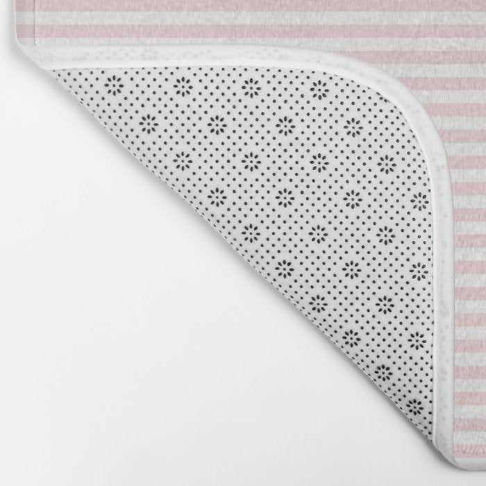 Baby Pink Stripe Bath Mat Gallery Image 2