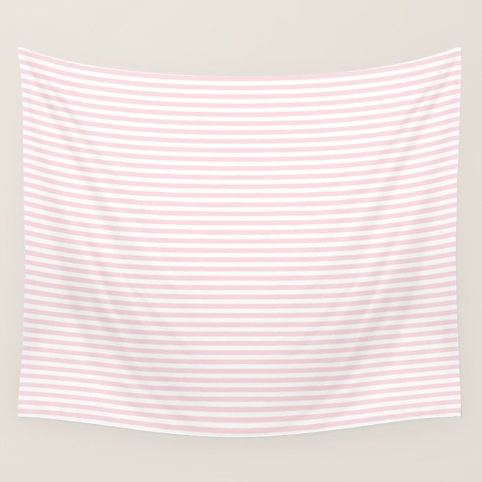 Baby Pink Stripe Wall Tapestry Gallery Image 1