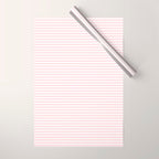Baby Pink Stripe Wrapping Paper Gallery Image 1