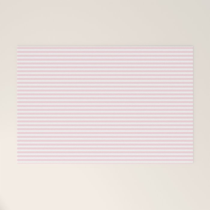 Baby Pink Stripe Welcome Mat Gallery Image 1