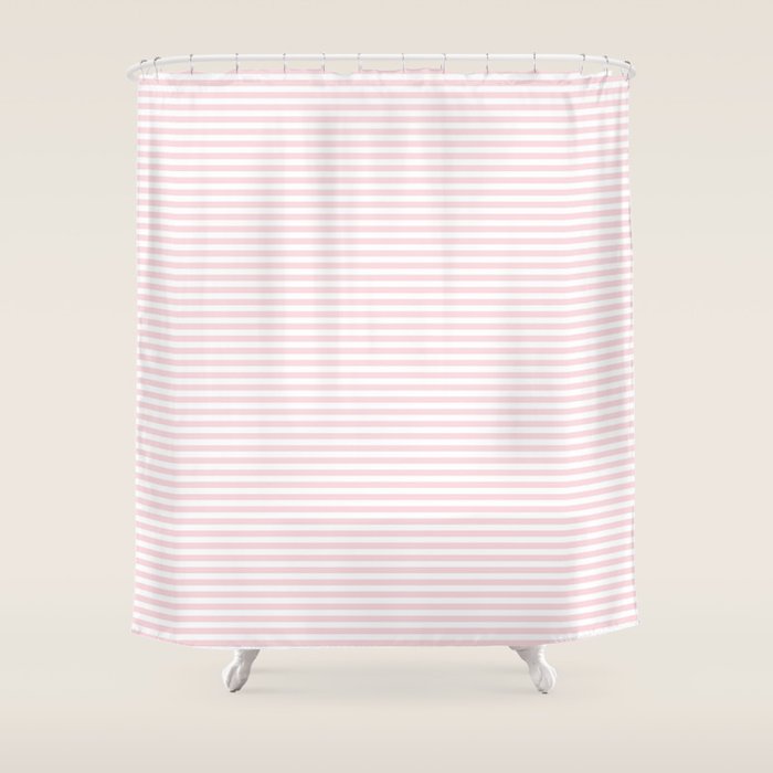 Baby Pink Stripe Shower Curtain Gallery Image 1