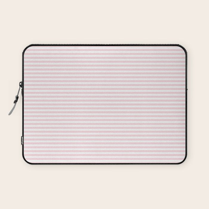 Baby Pink Stripe Laptop Sleeve Gallery Image 1