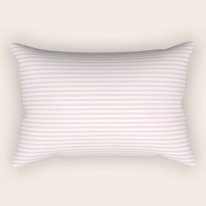 Baby Pink Stripe Rectangular Pillow Gallery Image 1
