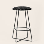 gamer pattern black and white  - gaming design black Stool Gallery Image 1