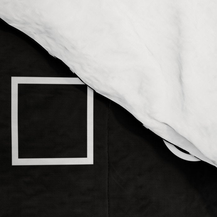 gamer pattern black and white  - gaming design black Comforter Gallery Image 4