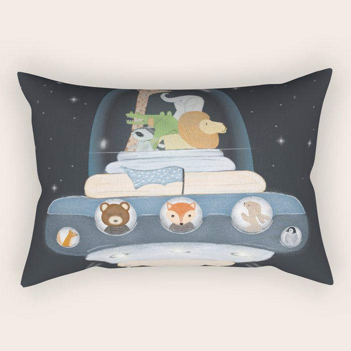 lets all go to space Rectangular Pillow Gallery Image 2