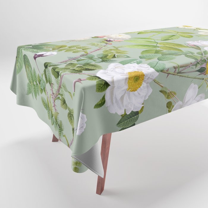 Purest Bloom Botanical Collage Tablecloth Gallery Image 1