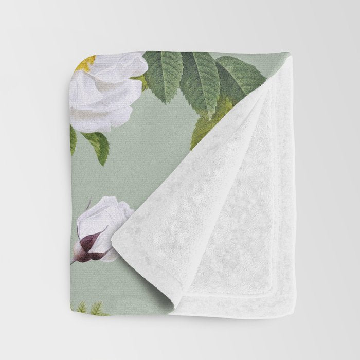 Purest Bloom Botanical Collage Throw Blanket Gallery Image 3