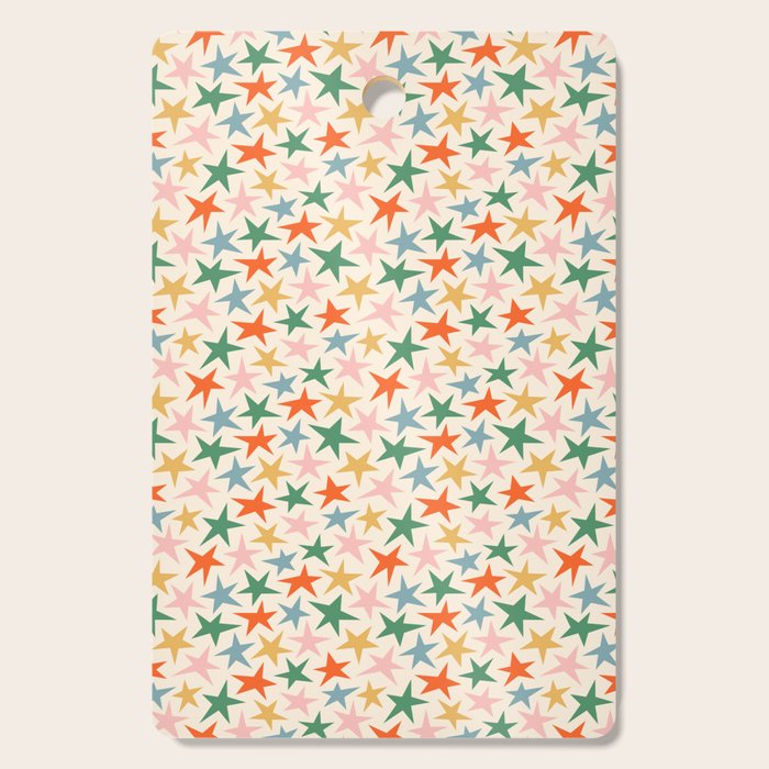 Retro christmas star shape art pattern Cutting Board Gallery Image 1
