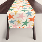 Retro christmas star shape art pattern Table Runner Gallery Image 1
