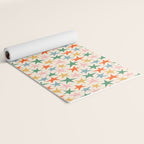 Retro christmas star shape art pattern Yoga Mat Gallery Image 2